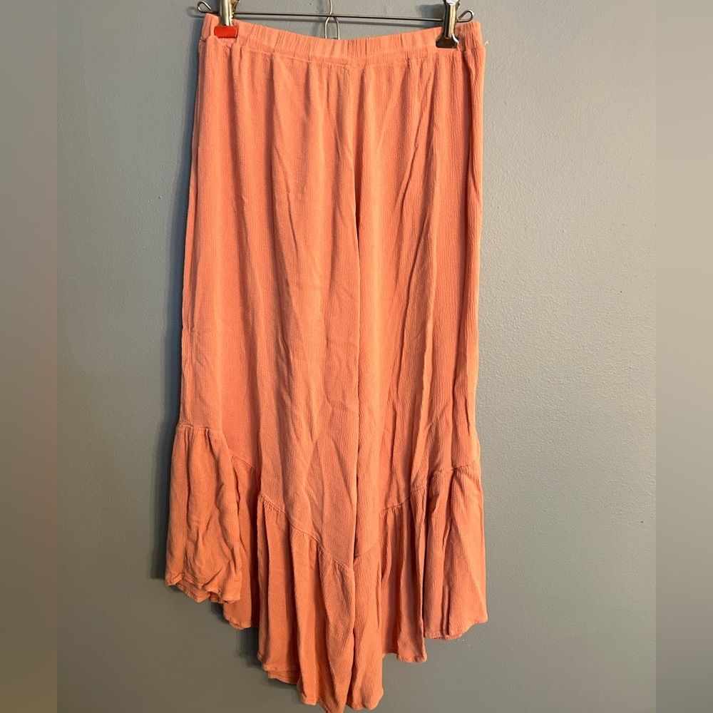 SHEIN XS Dusty Pink Flowy Wide Leg Pants